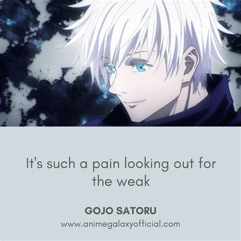 10+ Best Gojo Satoru Quotes In Jujutsu Kaisen | Jujutsu, Anime galaxy ...