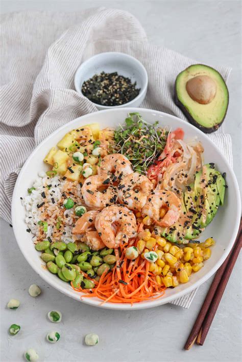 Hawaiian Shrimp Poke Bowl | Wholly Tasteful