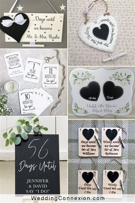 Creative wedding countdown sign and plaque ideas – Artofit