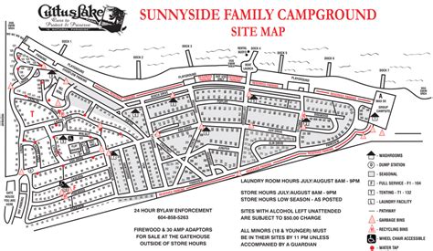 SUNNYSIDE CAMPGROUND MAP – Cultus Lake Park