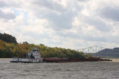 A barge on the Ohio River | Ohio river, River, Ohio