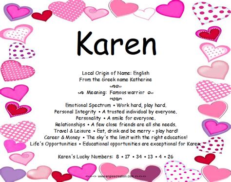 Karen - Name Meaning | Angies Creation | STUFF WITH MEANING OR NOT ...