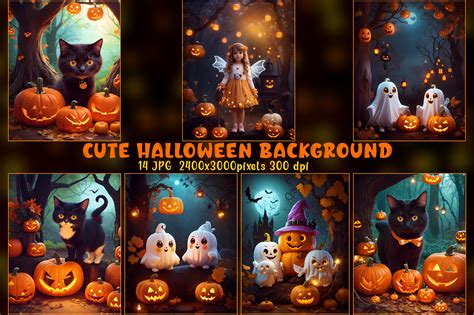 Cute Halloween Backgrounds Graphic by Tatiana Bond · Creative Fabrica