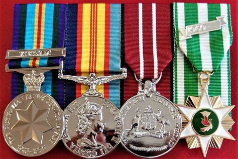 REPLICA AUSTRALIAN VIETNAM WAR SET OF 4 COURT MOUNTED MEDALS – JB ...