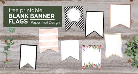 Free Printable Banner Templates {Blank Banners} - Paper Trail Design