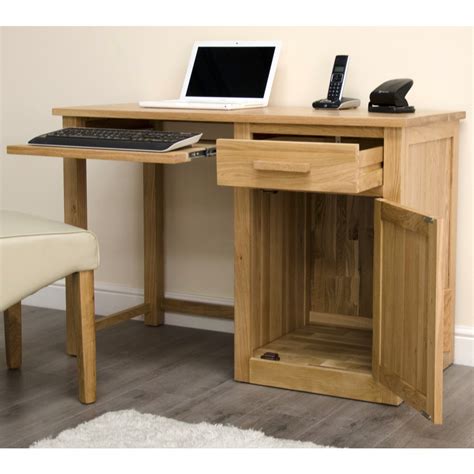 Arden Solid Oak Furniture Small Computer Desk - Home Office