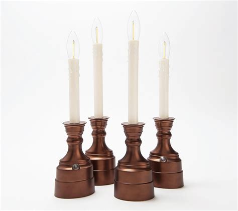 Bethlehem Lights Set of 4 Battery Operated Window Candles - QVC.com