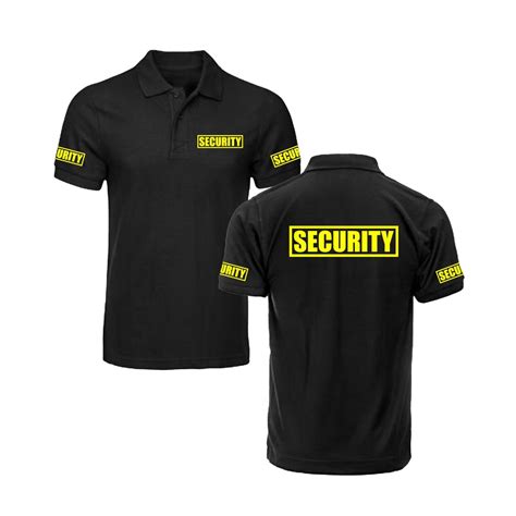 Security Polo Shirt, Doorman Bodyguard Uniform Bouncer Workwear Unisex ...