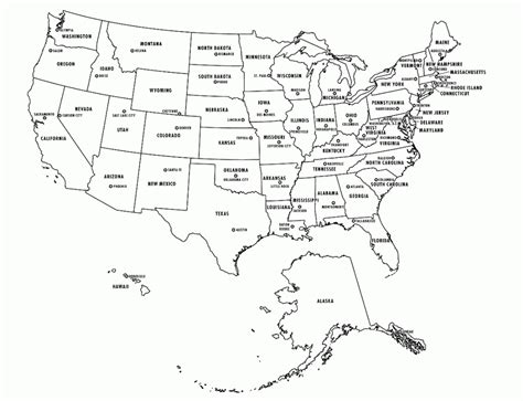 Printable United States Map With State Names And Capitals - Printable ...