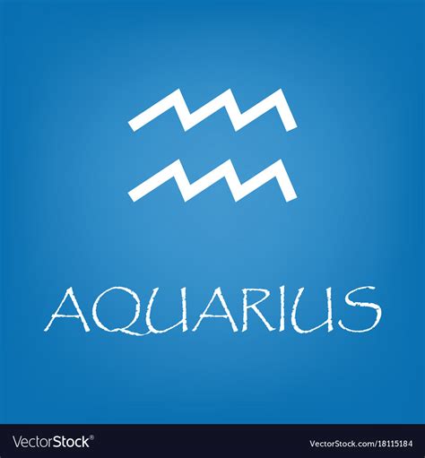 Aquarius zodiac sign icon simple Royalty Free Vector Image