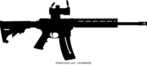 Ar15 Rifle Smith Wesson Mp 15-22 Stock Vector (Royalty Free) 2114486282 ...