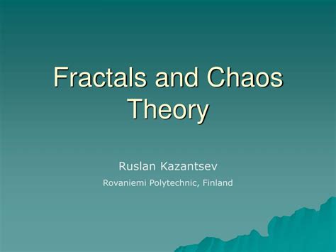 PPT - Fractals and Chaos Theory PowerPoint Presentation, free download ...