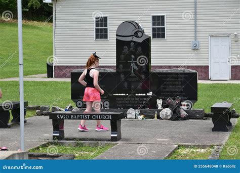 Church and the Coal Miners Memorial in West Virginia Editorial Stock ...