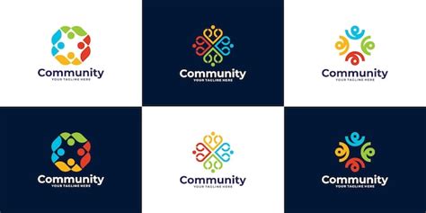 Premium Vector | Set of People and community Logo Design for Teams or ...