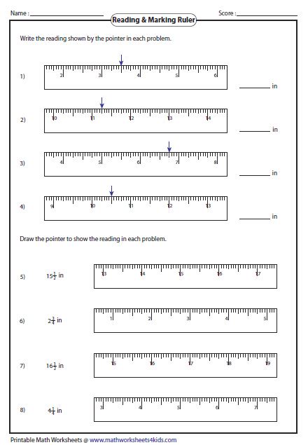 Using A Ruler Worksheet Kindergarten