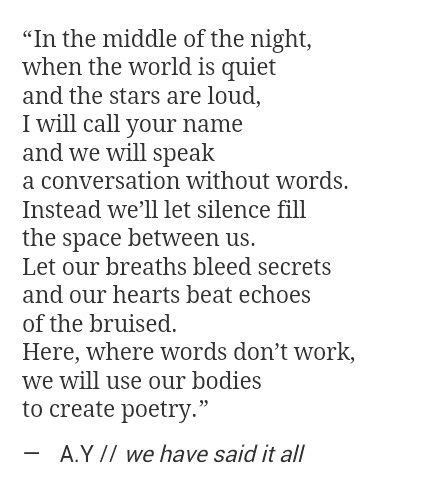 in the middle of the night, we'll create poetry. | Words, Quotes, Love ...