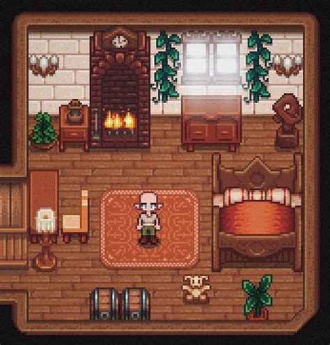 Stardew Valley bedroom design | Stardew valley layout, Stardew valley ...