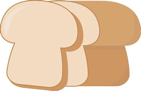 Bread, illustration, vector on white background. 13825498 Vector Art at ...