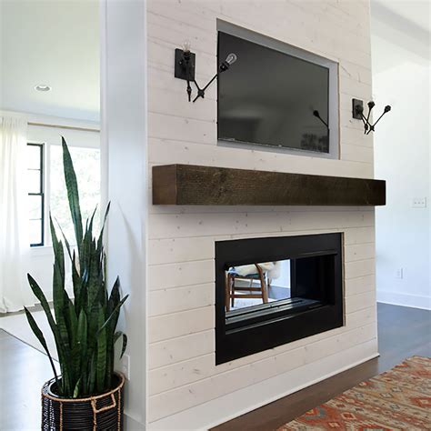 Modern Floating Fireplace Mantel