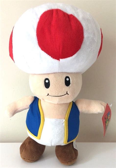 XLarge TOAD Super Mario Plush Official 14.5" Mushroom Toad Toy. NWT ...