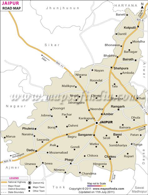 Jaipur Road Map | Color 2018