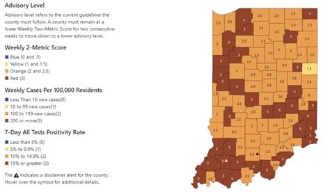 New Indiana COVID-19 Map Shows Most Counties In The WVPE Listening Area ...