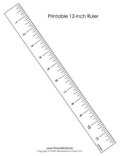 Printable 12-Inch Ruler - Tim's Printables