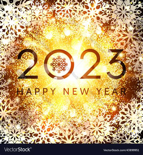 Happy new year 2023 greeting card design Vector Image