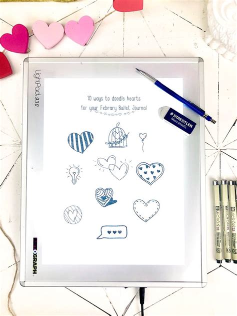 10 Easy Heart Doodles for February - The Bold Abode