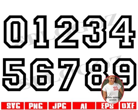 Sports Jersey Font Clipart Varsity Numbers and Symbols Clip - Etsy