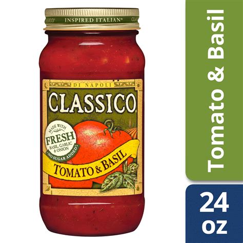 Classico Tomato and Basil Pasta Sauce, 24 oz Jar - Walmart.com