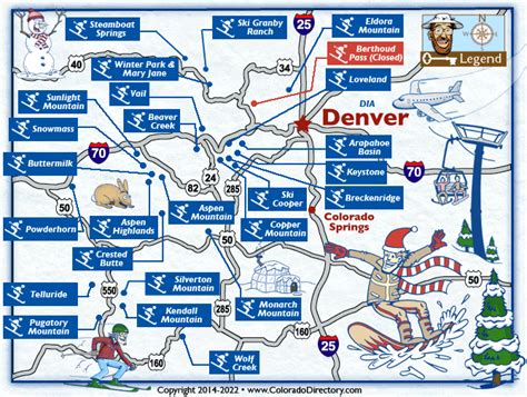 Ski Resorts Colorado Map - Robin Christin