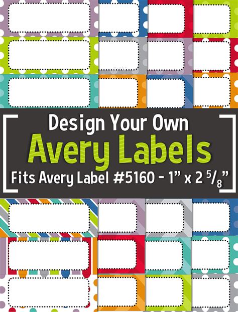 Editable Avery Labels- #5160 (1" x 2 5/8")