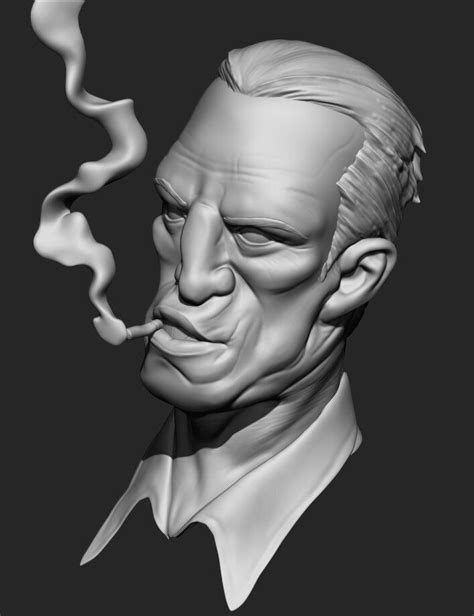 ArtStation - SMOKING MAN | Man, Artwork, Statue