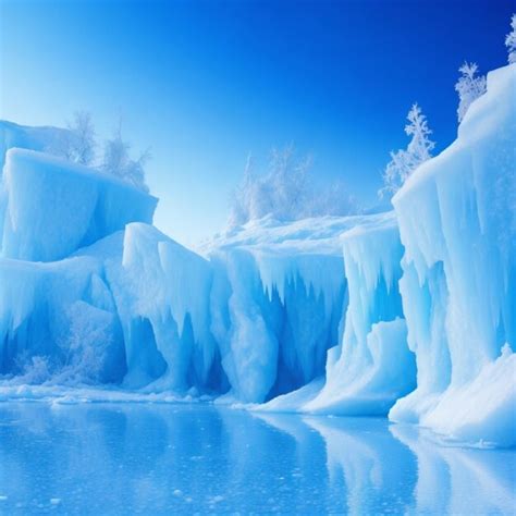 Premium AI Image | frozen lake background