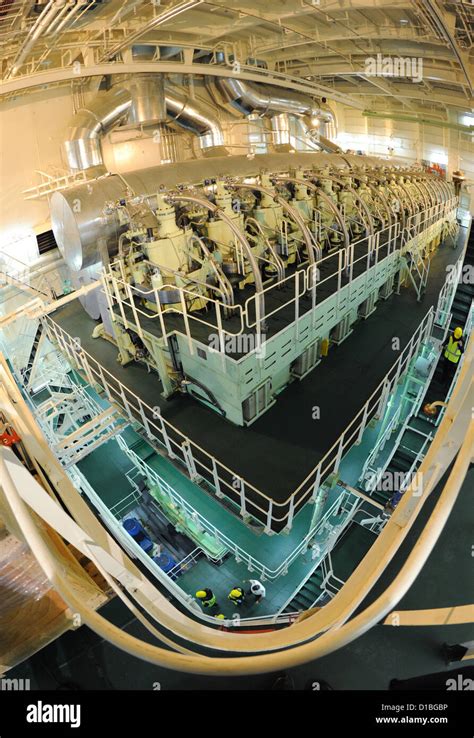 Interior view of the largest container ship in the world 'CMA CGM Stock ...