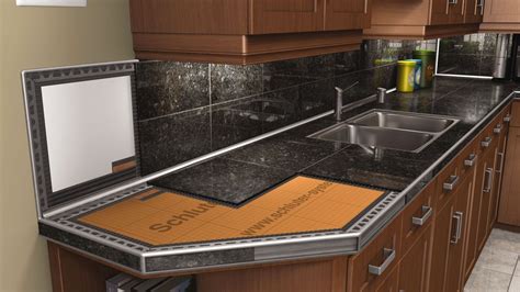 Kitchen Countertop With Design Tiles | Tile countertops, Tile ...