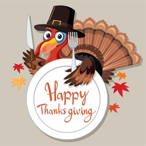 Happy Thanksgiving turkey card 294719 Vector Art at Vecteezy