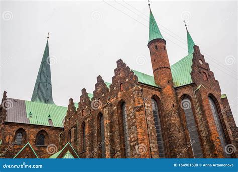 Aarhus, Denmark. Aerial View of the City with the Aarhus Cathedral ...