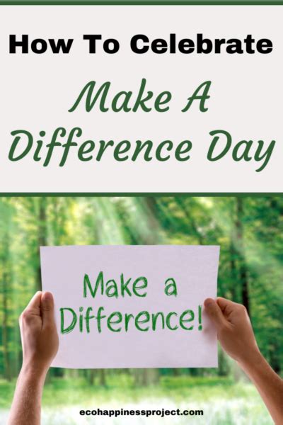 Learn how your family can celebrate Make a Difference Day.