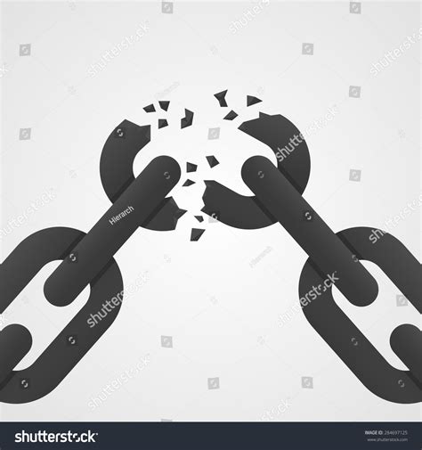 Broken Chain Symbol Freedom Isolated On Stock Vector (Royalty Free ...