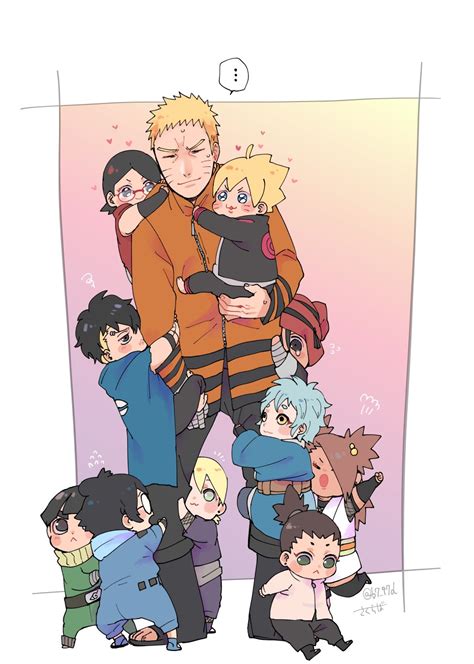 naruto with babies - Boruto club Fan Art (43464952) - Fanpop