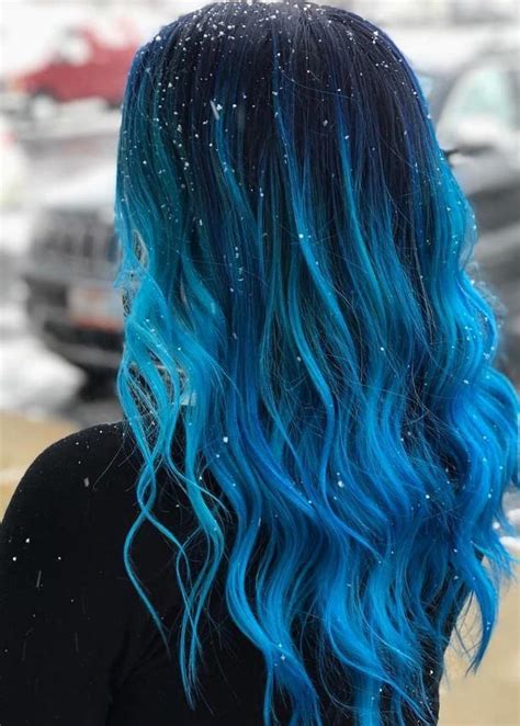 2021 Blue Hair Color Hairstyles for Pretty Women