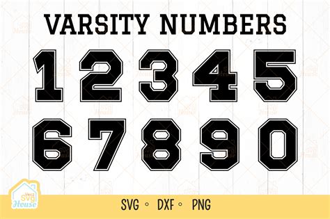 Sports Jersey Numbers College Font SVG Graphic by VeczSvgHouse ...