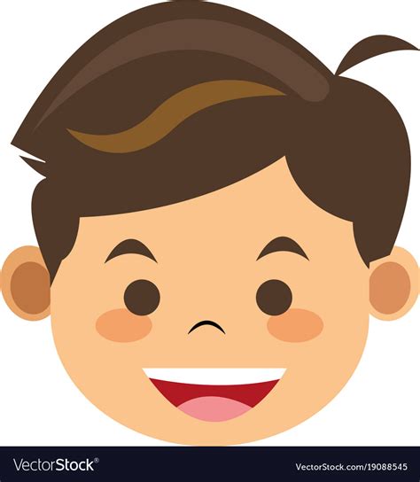 Boy smiling cartoon Royalty Free Vector Image - VectorStock