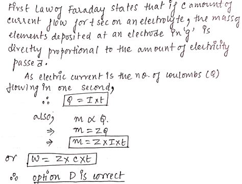 Which of the following represent first law of Faraday?