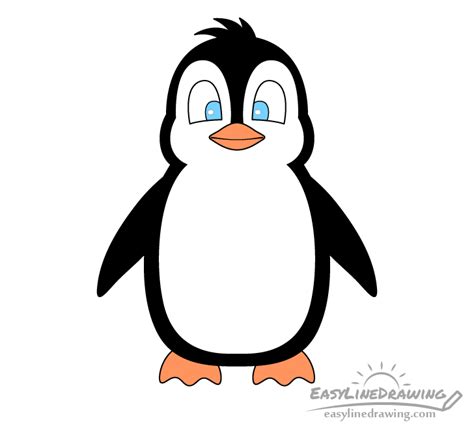 Penguin Drawing For Kids