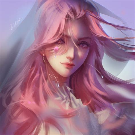 Artist: bichhoan | Pink hair anime, Anime art beautiful, Pink hair