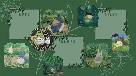 totoro desktop wallpaper in 2024 | Anime scenery wallpaper, Cute laptop ...