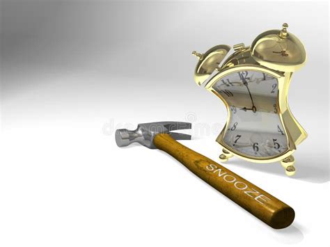 Alarm Clock with Snooze Button Stock Illustration - Illustration of ...